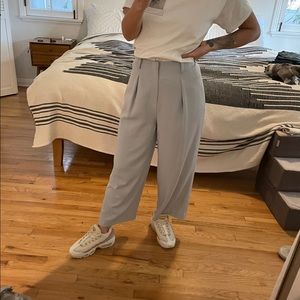 Uniqlo Cropped Tapered Pants in sky blue